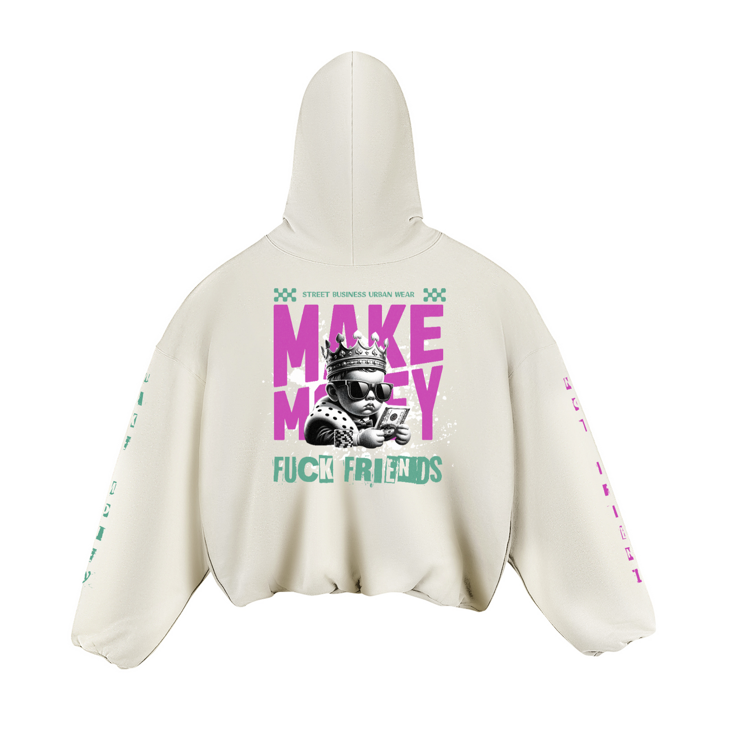 Super Oversized Make Money Angel Hoodie