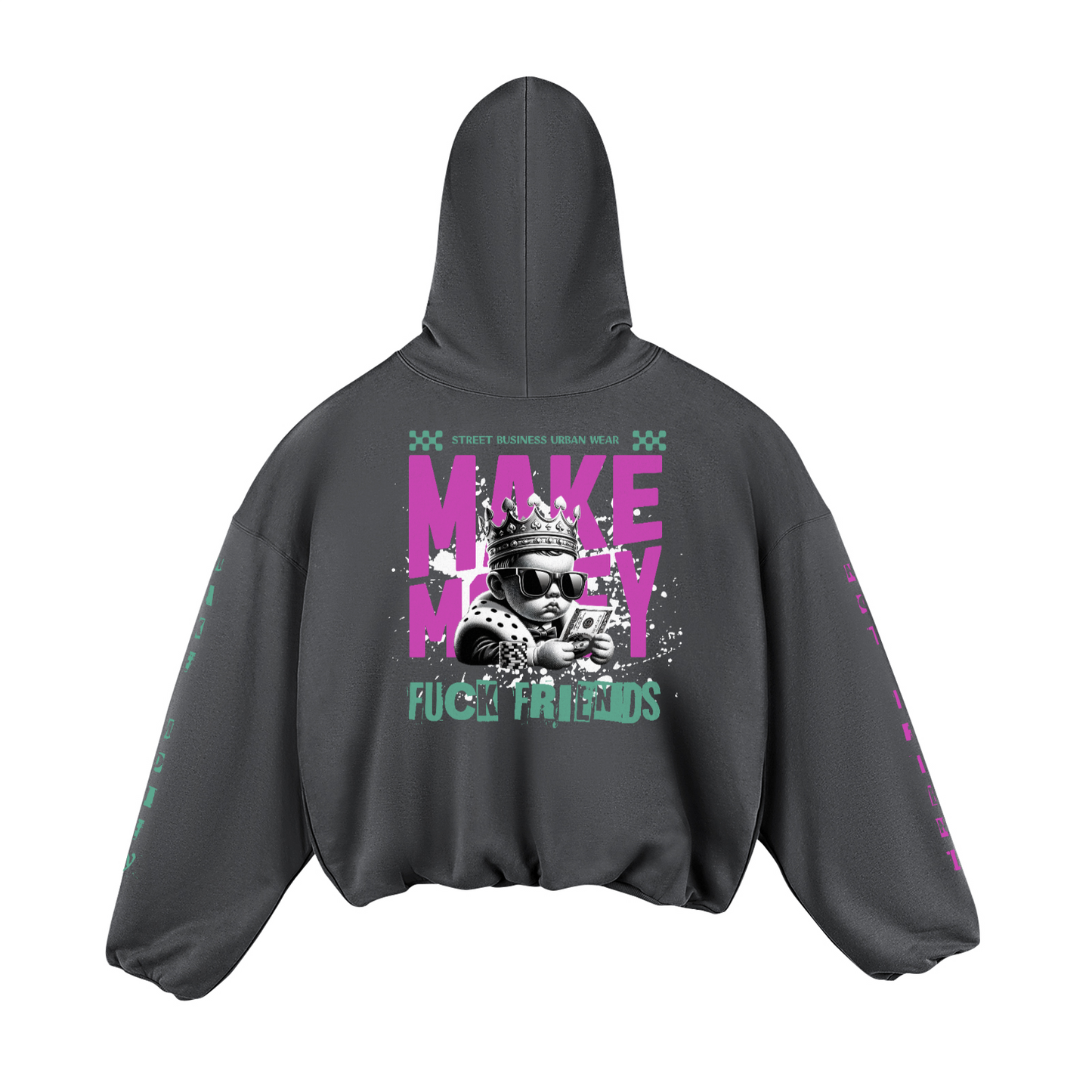 Super Oversized Make Money Angel Hoodie