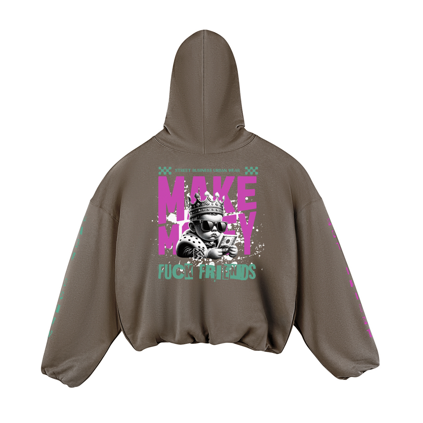 Super Oversized Make Money Angel Hoodie