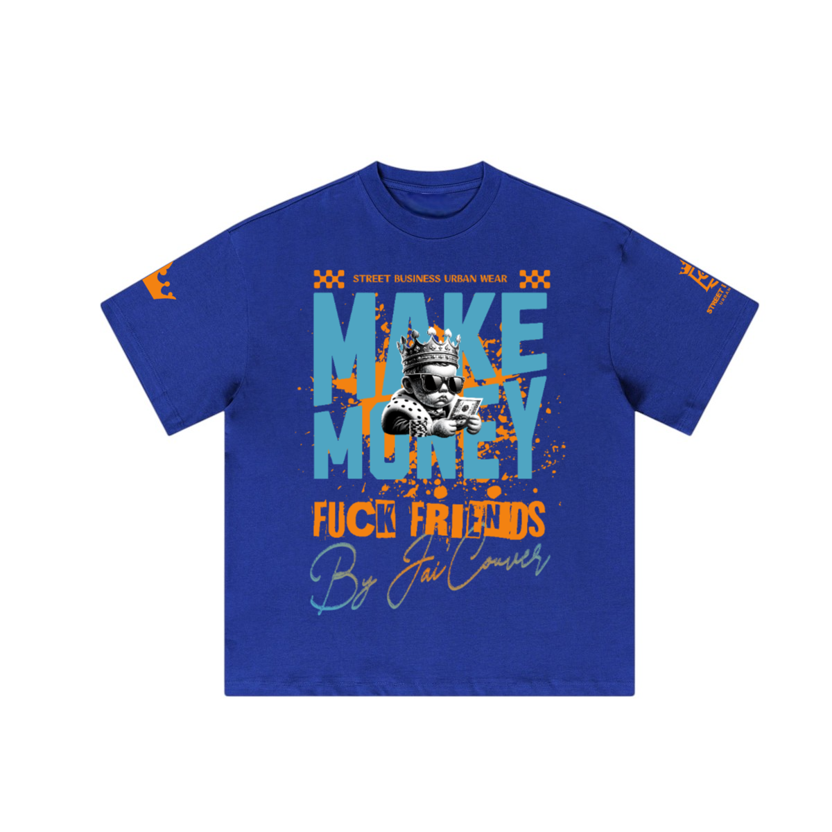 Unisex Make Money Not Friends — Premium Heavyweight Oversized Streetwear Loose T-Shirt