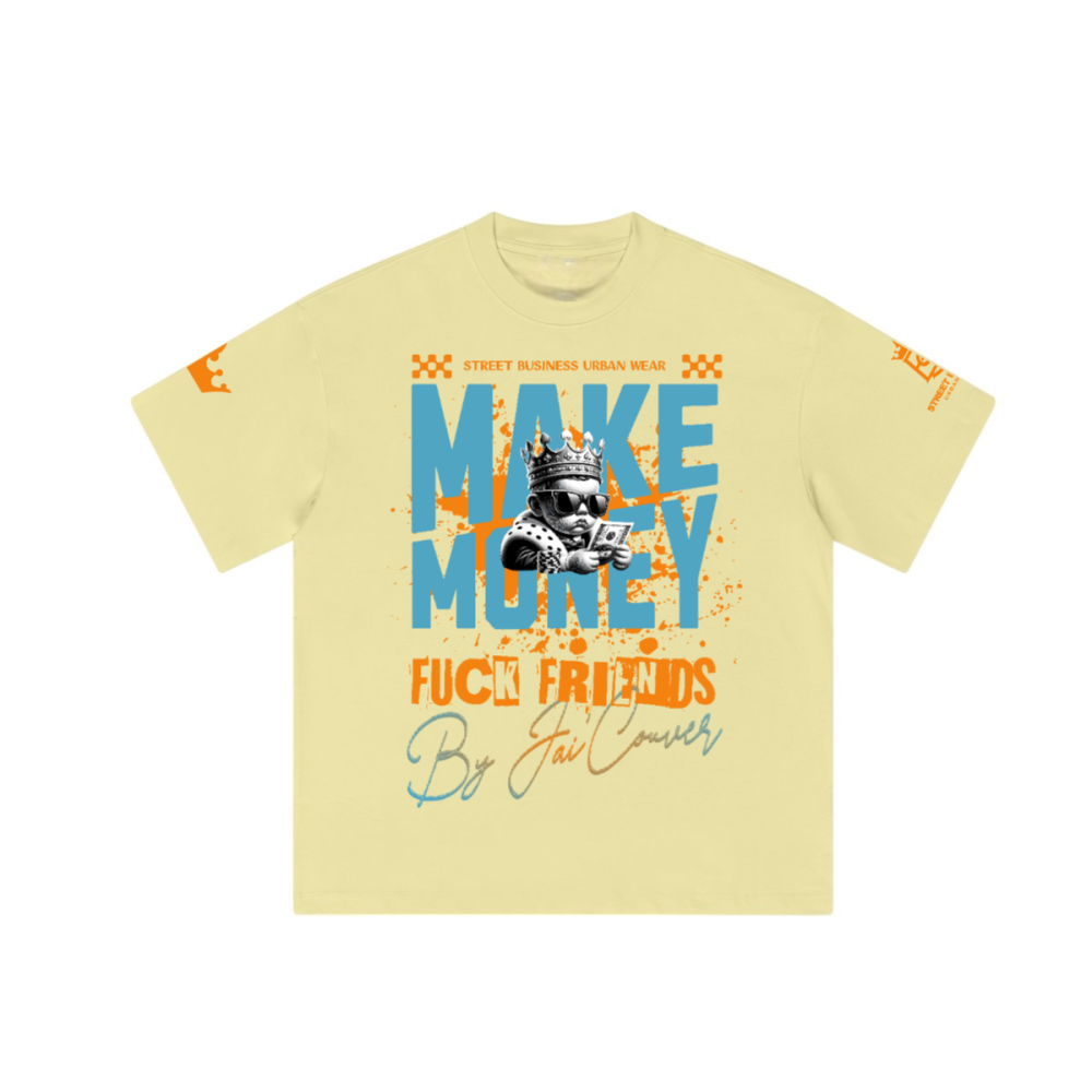 Unisex Make Money Not Friends — Premium Heavyweight Oversized Streetwear Loose T-Shirt