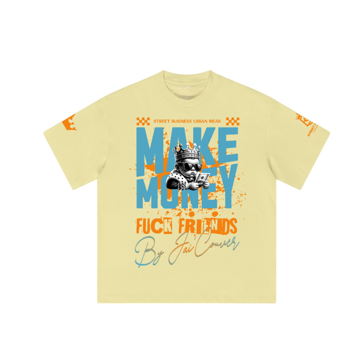 Unisex Make Money Not Friends — Premium Heavyweight Oversized Streetwear Loose T-Shirt