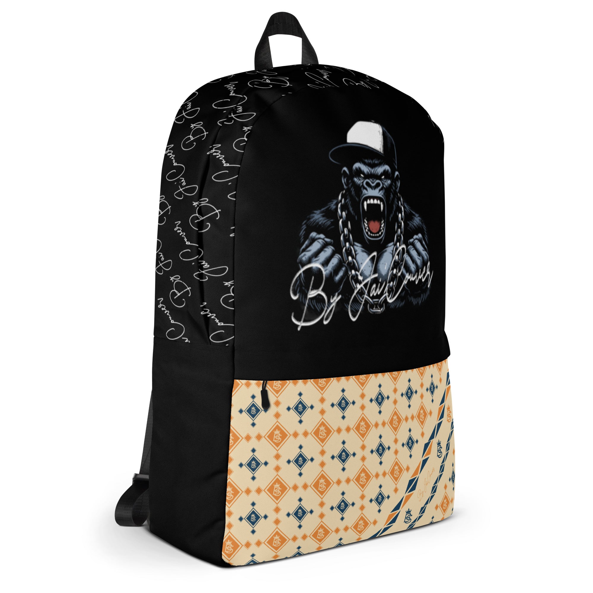 Street Business Angry Gorilla Backpack — Luxury Gold Edition By Jai’Couver