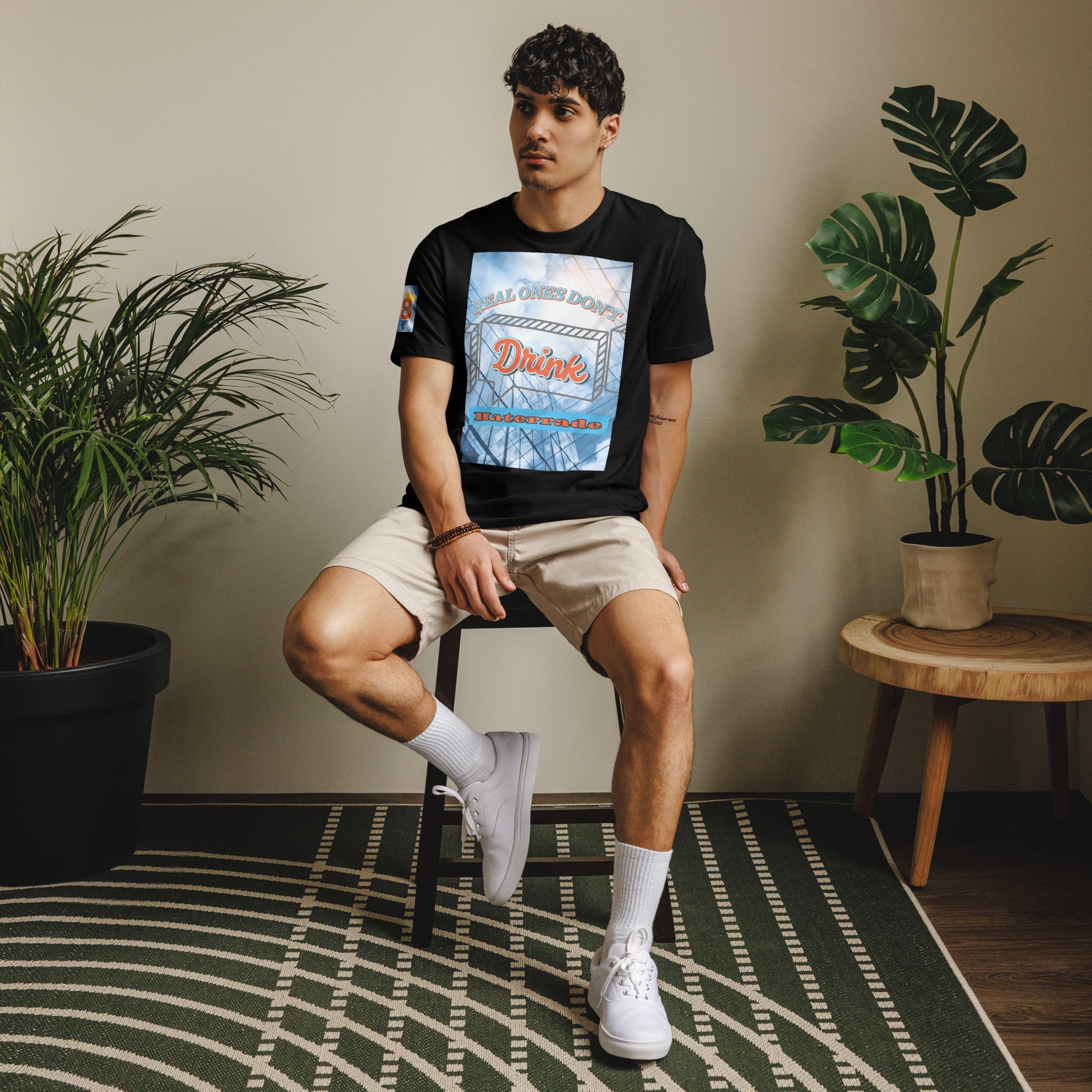 Limited Edition: Unisex Real Ones Don't Drink Haterrade Premium Staple Eco T-shirt - Street Business Urban Wear