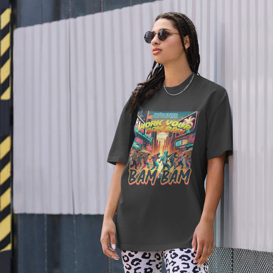 Own the Look: Work Your Bam Bam in Our Premium Oversized Faded T-Shirt - Street Business Urban Wear
