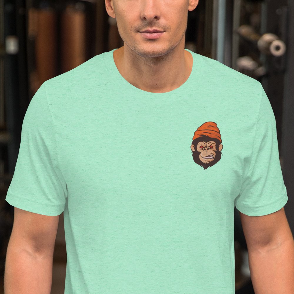 Street Business Angry Gorilla Embroidery Unisex T-shirt - Street Business Urban Wear