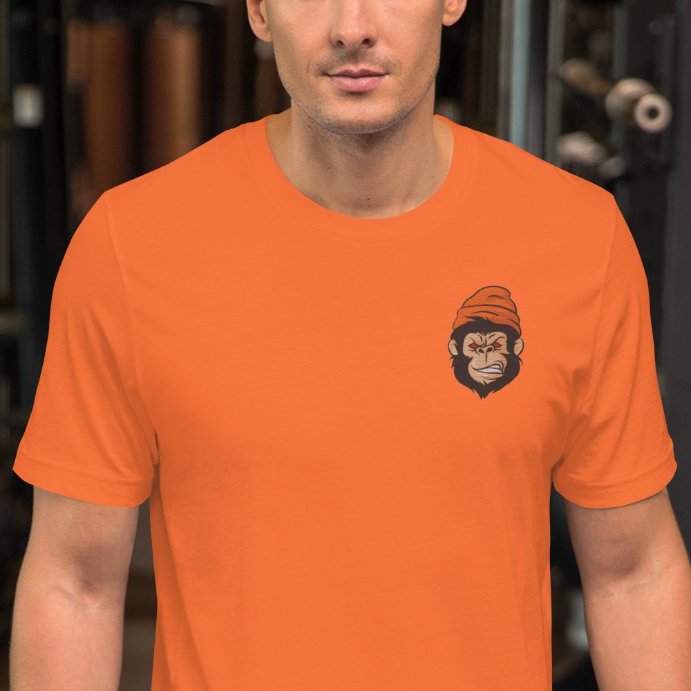 Street Business Angry Gorilla Embroidery Unisex T-shirt - Street Business Urban Wear