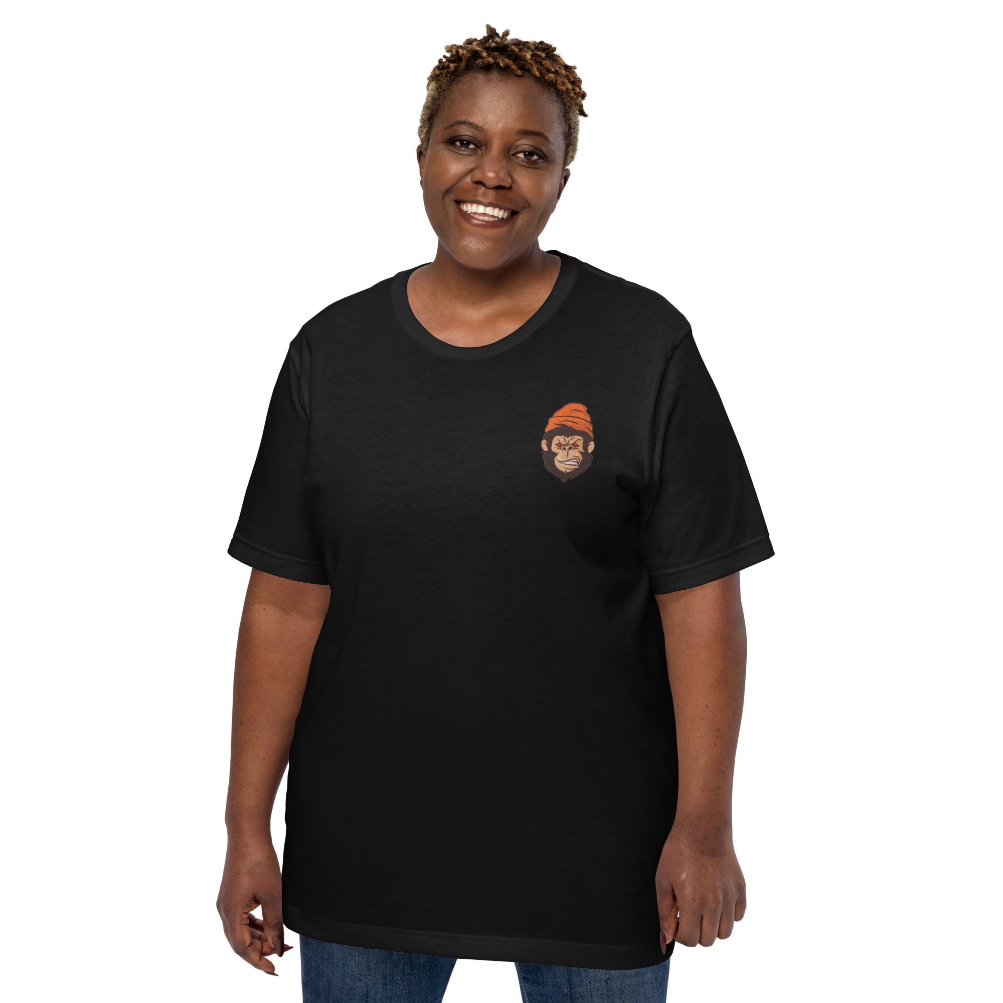 Street Business Angry Gorilla Embroidery Unisex T-shirt - Street Business Urban Wear