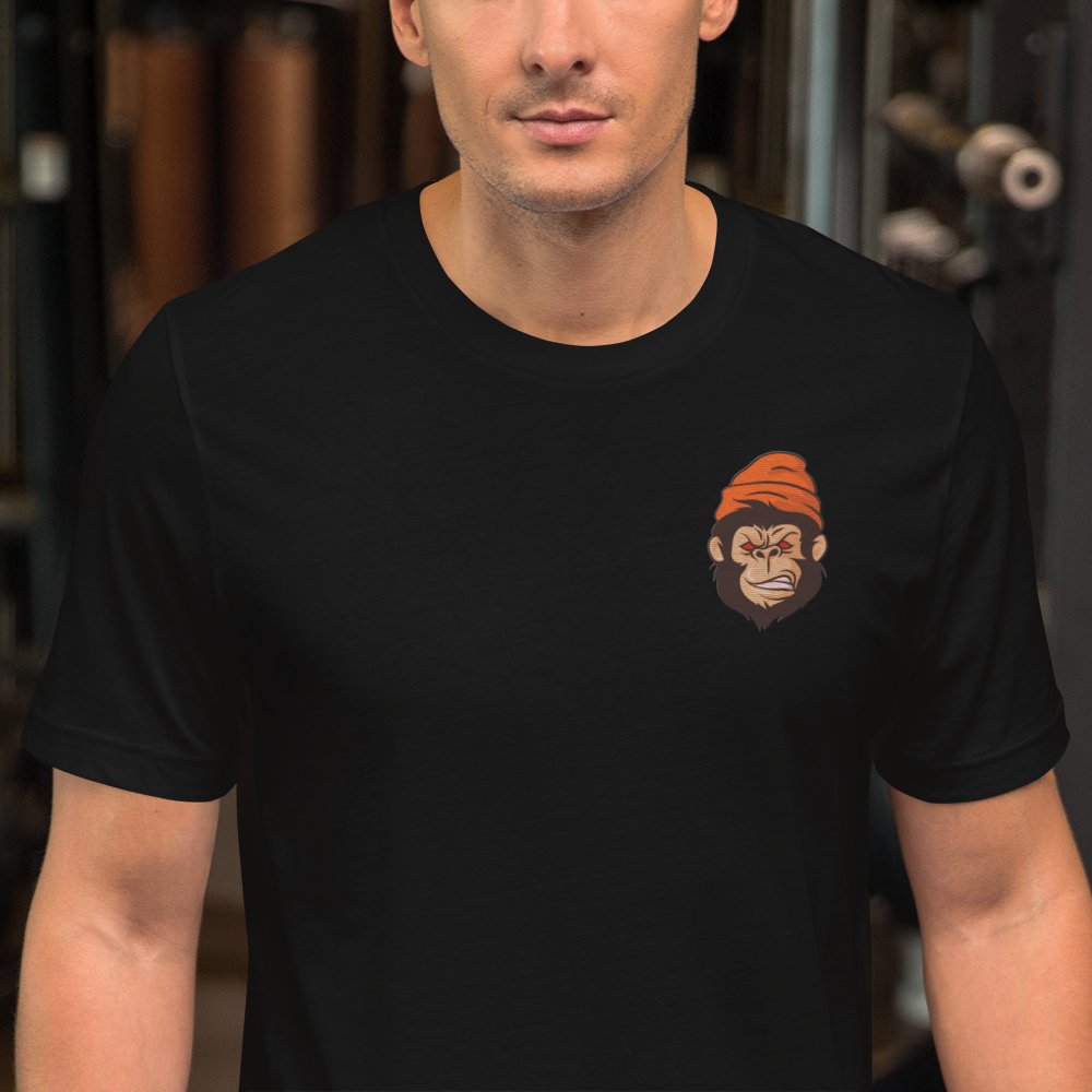 Street Business Angry Gorilla Embroidery Unisex T-shirt - Street Business Urban Wear