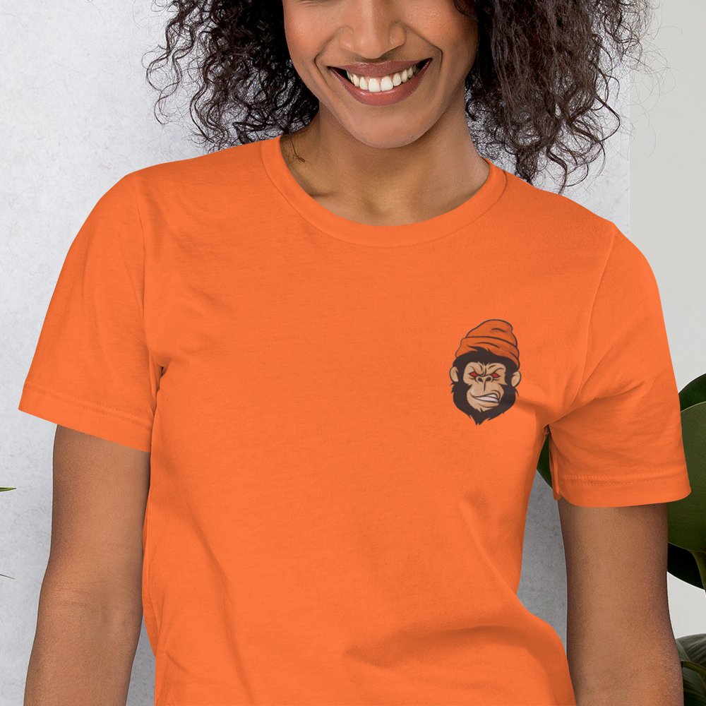 Street Business Angry Gorilla Embroidery Unisex T-shirt - Street Business Urban Wear