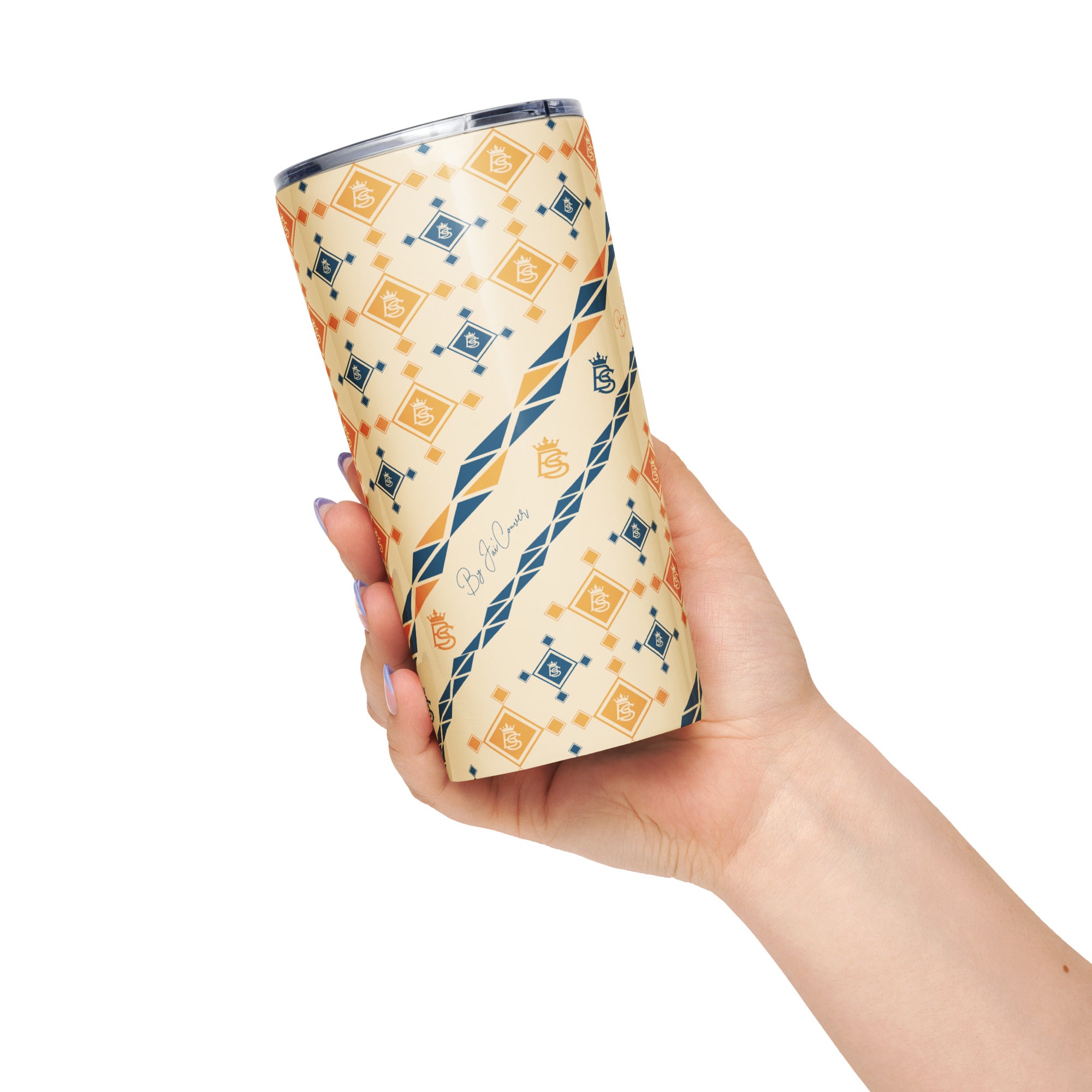 Street Business Gold Monogram Tumbler — By Jai’Couver (20 oz Tapered Stainless Steel) LIMITED DROP